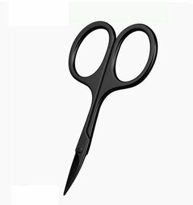 Hot-recommended eyebrow trimming scissors (specifications: black mirror-gloss eyebrow scissors (small pointed head))