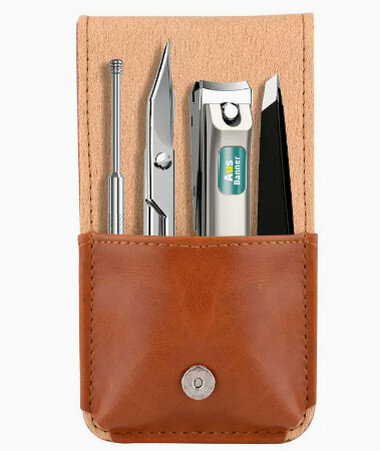 Hot recommended eyebrow trimming scissors (specifications: eyebrow scissors + nail scissors + ear scoop + eyebrow clips 4-piece set)