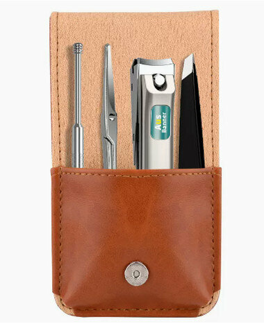 Hot-recommended eyebrow trimming scissors (specifications: nose hair scissors + nail scissors + ear scoop + eyebrow clip 4-piece set)