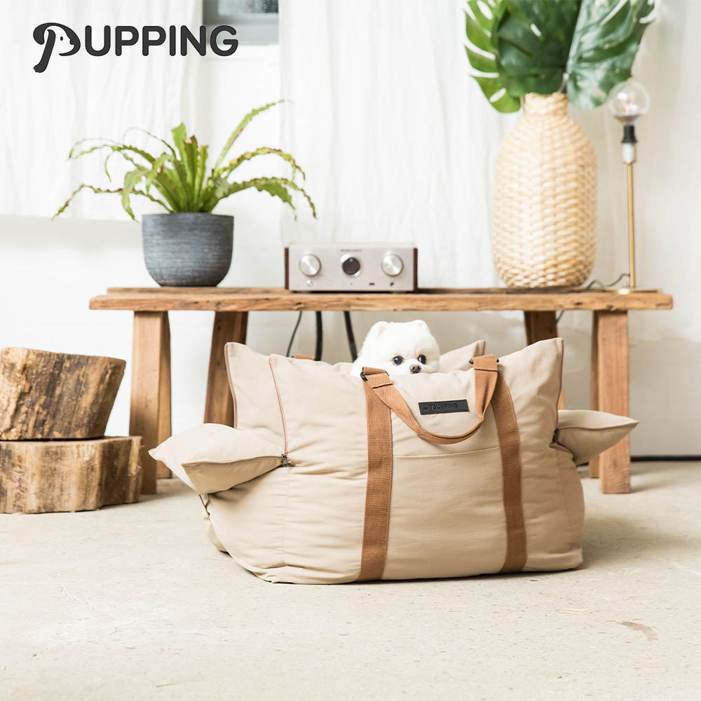 【PUPPING】韓國寵物車載窩 - 卡其色