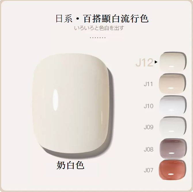 Hot Recommendation [Bottled 5ml] Translucent Functional Nail Polish Gel [J12-Milk White]