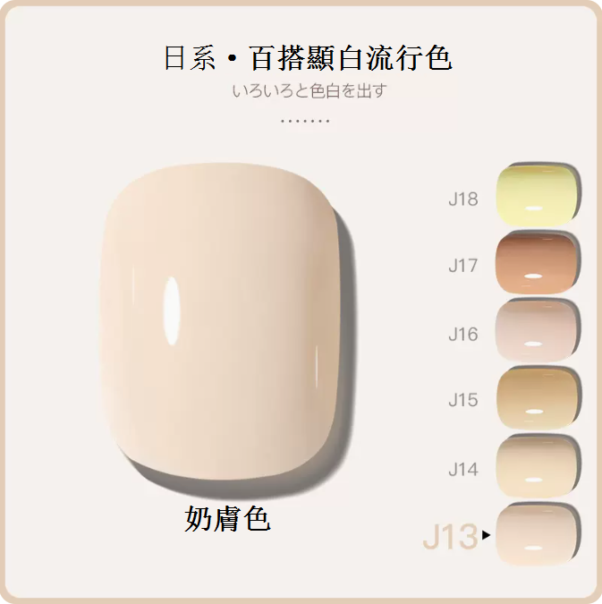 Hot Recommendation [Bottled 5ml] Translucent Functional Nail Polish Gel [J13-Milk Skin Color]