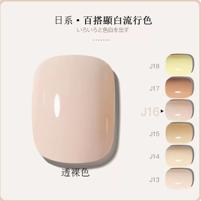 Hot Recommendation [Bottled 5ml] Transparent Functional Nail Polish Gel [J1 6-Transparent Nude Color]