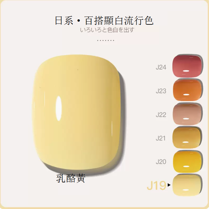 Hot Recommendation [Single Bottle 5ml] Translucent Functional Nail Polish Gel [J19-Cheese Yellow]