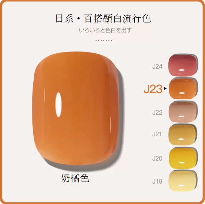 Hot Recommendation [Single Bottle 5ml] Translucent Functional Nail Polish Gel [J23-Milk Orange]