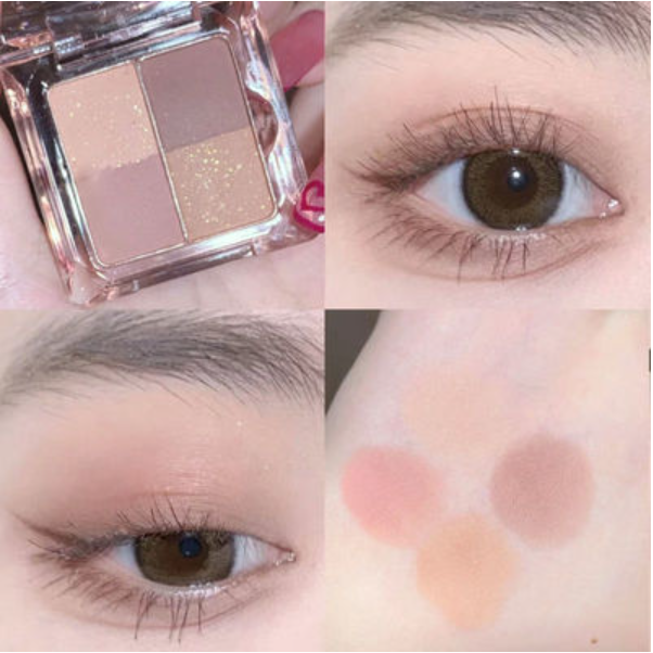 Hotly recommended 3-color eye shadow palette (02#Little Milk Tea)