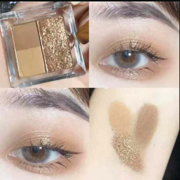 Hotly Recommended Everyday Student Party Matte Pearlescent 4-Color Eyeshadow Palette-#1 Little Cookie