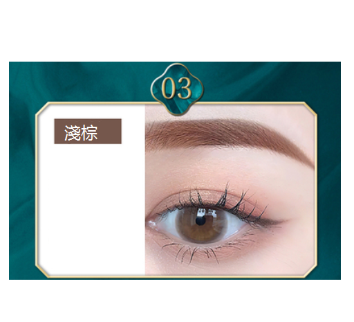 Hot recommendation: 2 eyebrow pencils, ultra-fine, waterproof, sweat-proof, long-lasting, non-fading, double-ended brush (3#) (light brown)