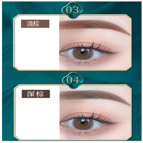 Hot recommendation: 2 eyebrow pencils, ultra-fine, waterproof, sweat-proof, long-lasting, non-fading, double-ended brushes (3#+4#) (light brown+dark brown)