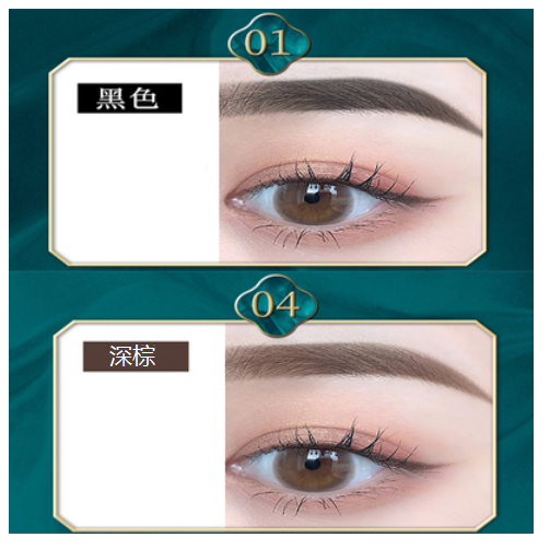 Hot recommendation: 2 eyebrow pencils, ultra-fine, waterproof, sweat-proof, long-lasting, non-fading, double-ended brush (1#+4#) (black + dark brown)