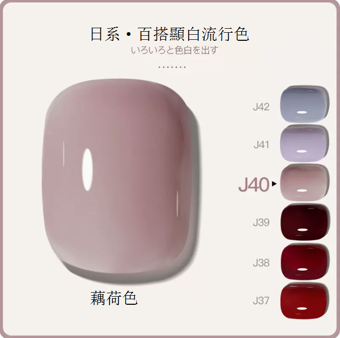 Hot Recommendation [Bottled 5ml] Translucent Functional Nail Polish Gel [J40-Lotus Color]
