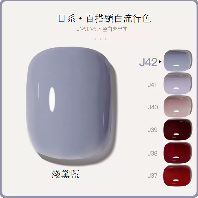 Hot Recommendation [Bottled 5ml] Translucent Functional Nail Polish Gel [J42-Light Dark Blue]