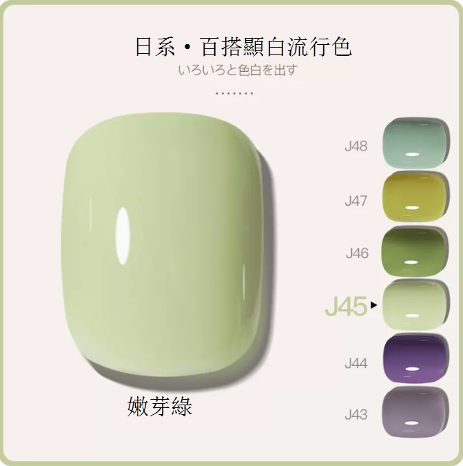 Hot Recommendation [Bottled 5ml] Translucent Functional Nail Polish Gel [J45-Sprouting Green]