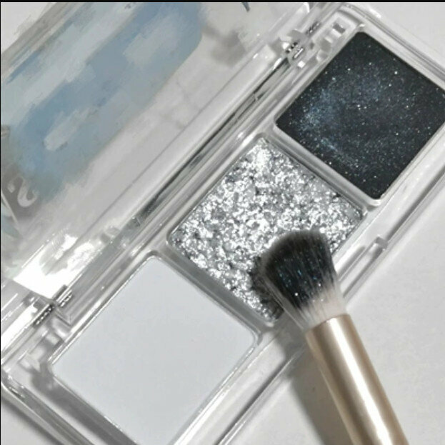 Hot recommended daily fresh 3-color eye shadow palette for beginners-#2 Moon Night Star River