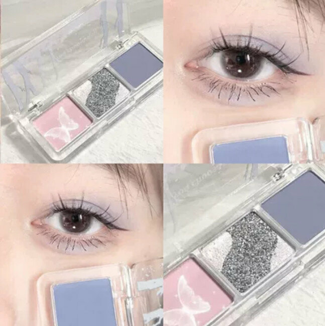Hot recommendation for beginners daily fresh 3-color eyeshadow palette-#4 Midnight Flight