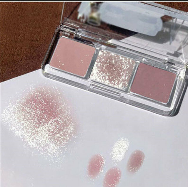 Hot recommendation for beginners daily fresh 3-color eyeshadow palette - #1 Pink Purple Sweet Dream