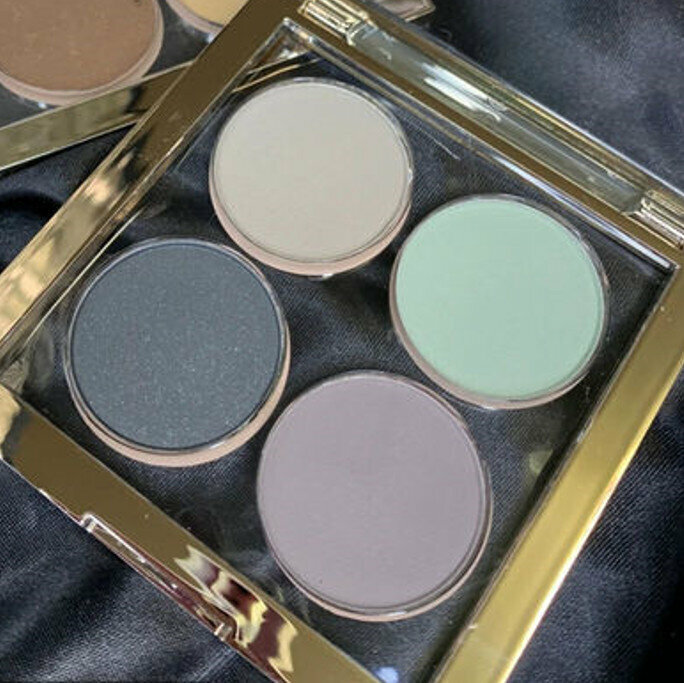Hotly Recommended Clear Earth Color Pearlescent Matte 4-Color Eyeshadow Palette - Mint Stucco