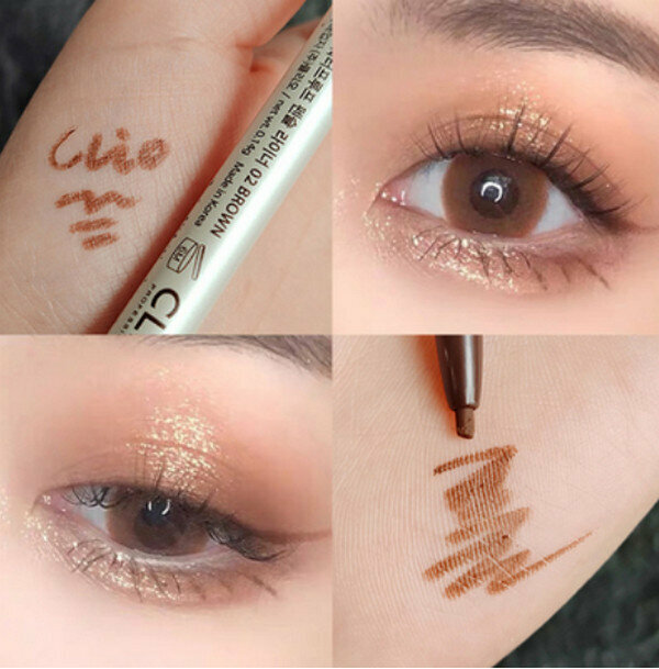 Hot recommended ultra-fine waterproof eyeliner gel pen-02# dark brown️-suitable for novices and beginners