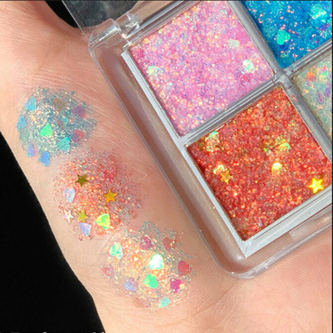Hot Recommended Transparent 4-Color Eyeshadow Palette for Natural Daily Makeup for Beginners-#3 Elf Mirror