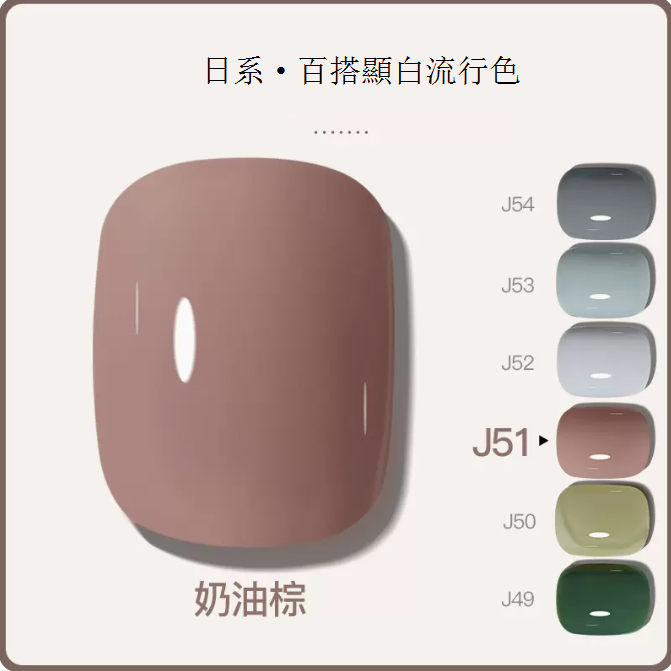 Hot Recommended [Bottled 5ml] Translucent Functional Nail Polish Gel [J51-Cream Brown]