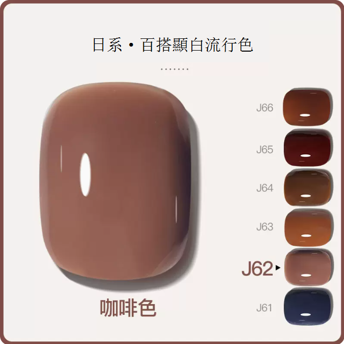 Hot Recommendation [Bottled 5ml] Translucent Functional Nail Polish Gel [J62-Brown]