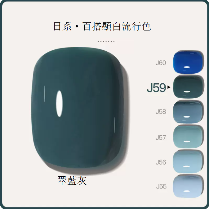 Hot Recommended [Bottled 5ml] Translucent Functional Nail Polish Gel [J59-Emerald Blue Gray]