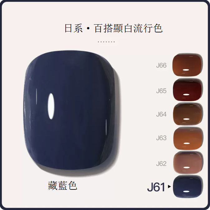 Hot Recommended [Bottled 5ml] Translucent Functional Nail Polish Gel [J61-Navy Blue]