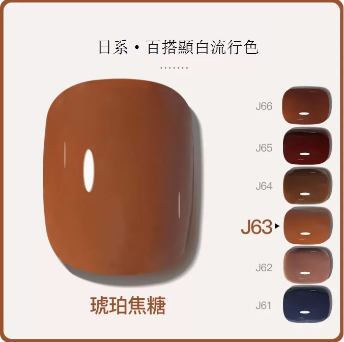 Hot Recommended [Bottled 5ml] Translucent Functional Nail Polish Gel [J63-Amber Caramel]