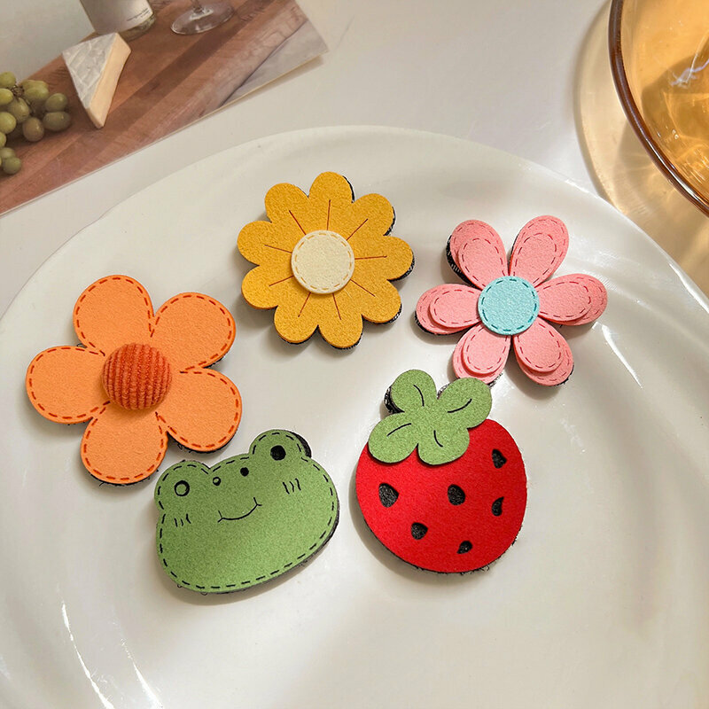 Hot style cute bangs stickers, hair stickers, and broken hair stickers (Frog Strawberry Series-5 boxes)