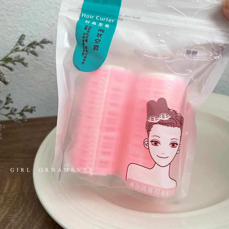 Hot style fluffy hair curlers (light pink 2 pack)