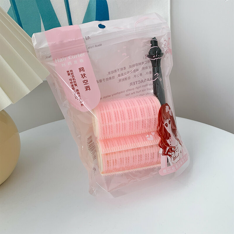 爆款頭髮蓬鬆捲髮筒(雙層少女粉小號-2個裝)