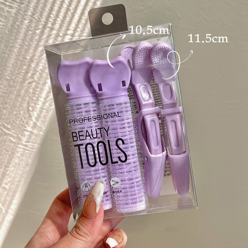 Hot style fluffy hair curlers (Purple 4 pack)