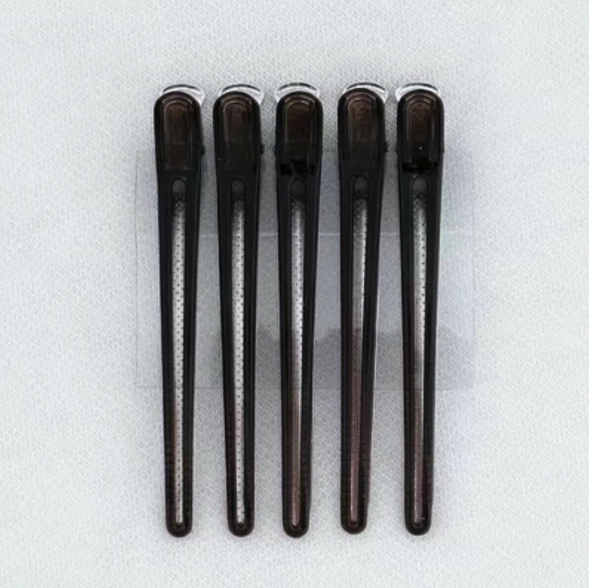 Hot style [10 pieces] professional hairdressing imitation crystal seamless clip duckbill clip (black)