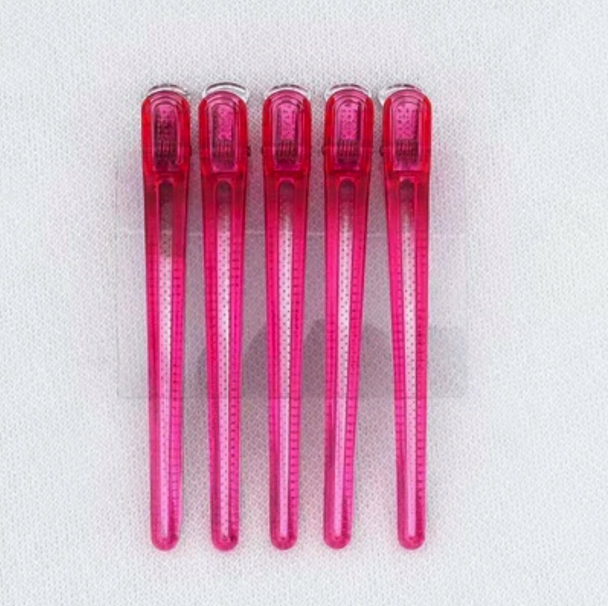 Popular model [10 pieces] professional hairdressing imitation crystal seamless clip duckbill clip (pink)