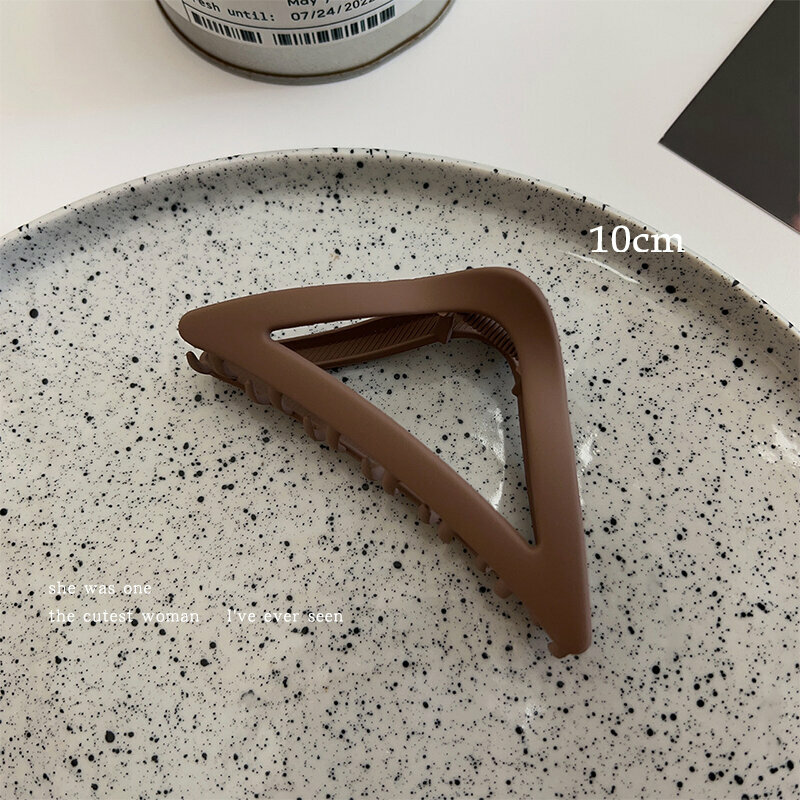 爆款高級感髮夾 (咖色磨砂)