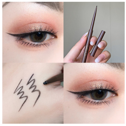 New ultra-fine eyeliner gel pen, waterproof, sweat-proof, long-lasting and non-smudged (1#) (black)