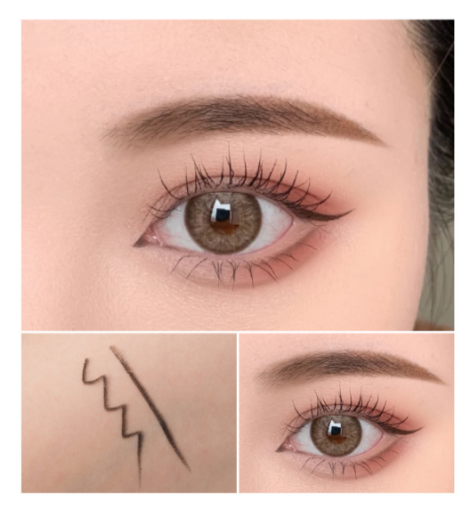 New style eyeliner gel pen, waterproof, sweat-proof, long-lasting, non-smearing, sharpener pencil (1#) (black)