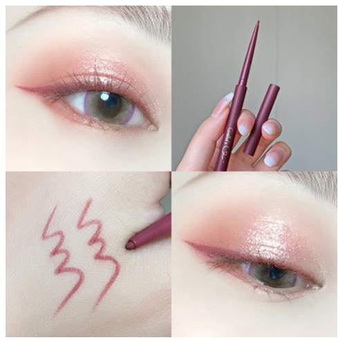 New ultra-fine eyeliner gel pen, waterproof, sweatproof, long-lasting and non-smudged (4#) (reddish brown)