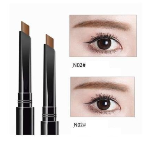 New 2 eyebrow pencils, long-lasting, waterproof and non-fading natural eyebrows (2#) (light coffee)