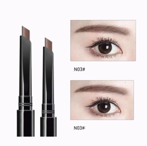 New 2-piece eyebrow pencil, long-lasting, waterproof and non-fading natural eyebrows (3#) (Zhongca)