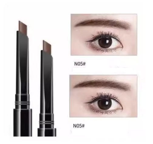 New 2 eyebrow pencils, long-lasting, waterproof and non-fading natural eyebrows (5#) (Dark Coffee)