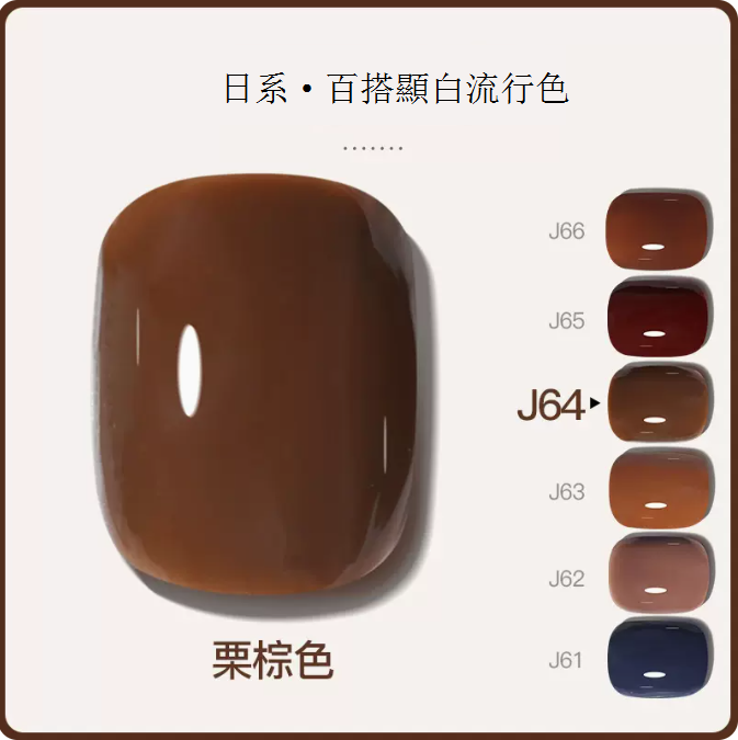 New style [bottle 5ml] transparent functional nail polish glue [J64-chestnut brown]