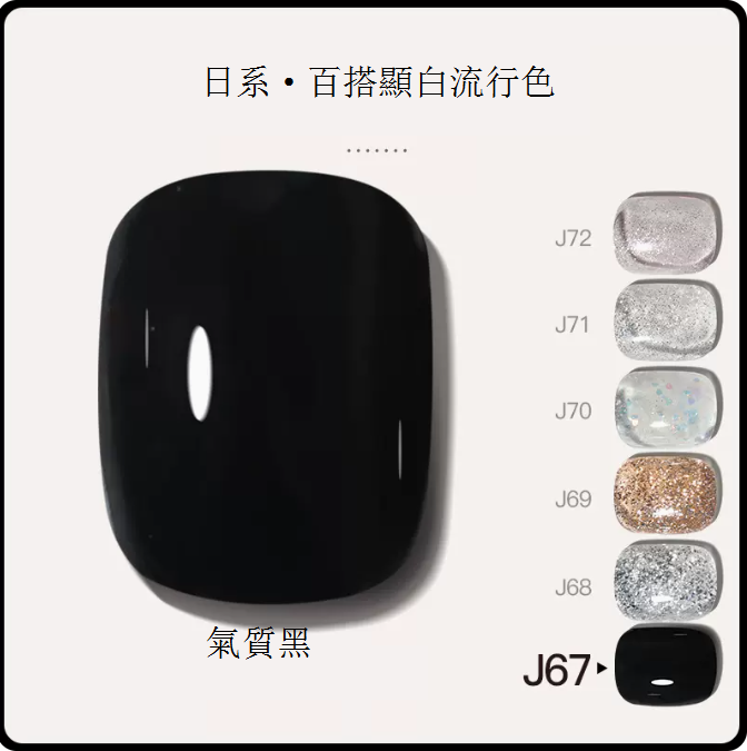 New style [bottle 5ml] transparent functional nail polish glue [J67-temperament black]