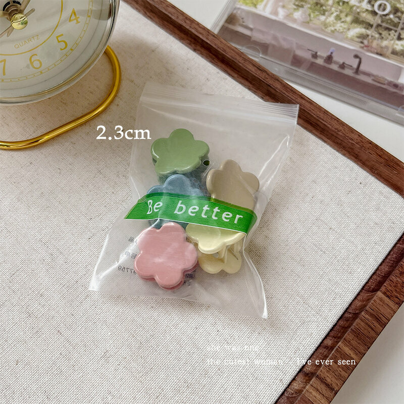 新款小號髮夾 碎髮夾(花朵夾5個裝)