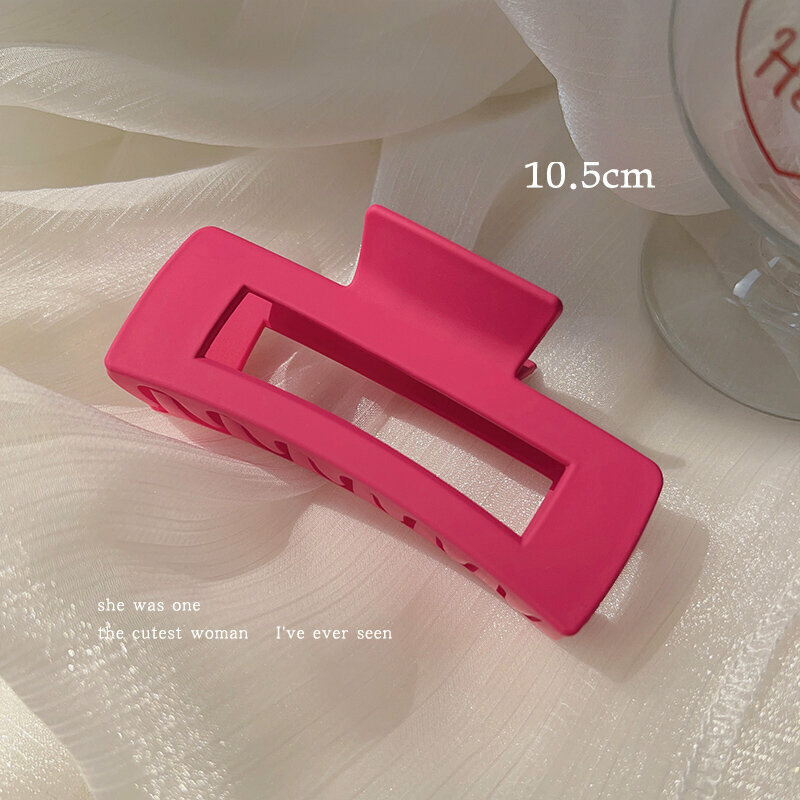 New high-end hair clip (rose red rectangular style)