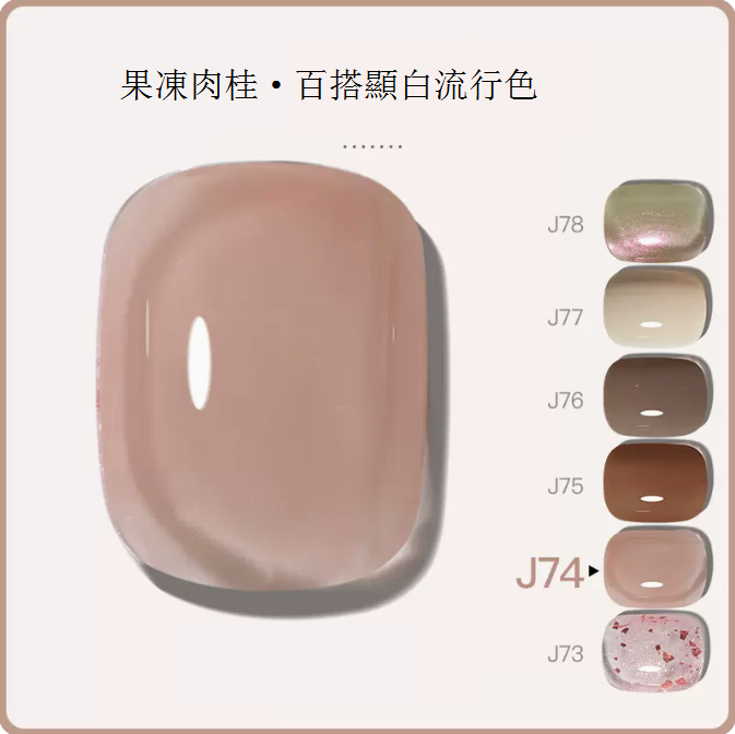 New [Bottled 5ml] Translucent Functional Nail Polish Gel [J74-Jelly Cinnamon]