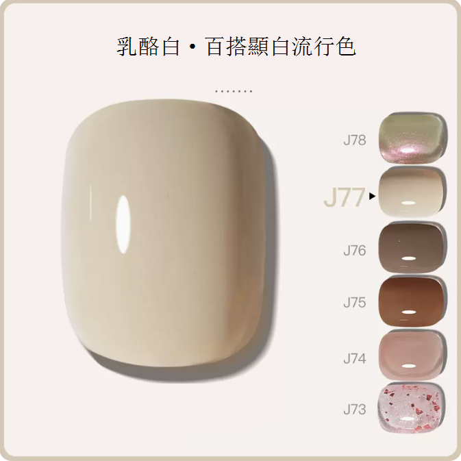 New [Bottled 5ml] Translucent Functional Nail Polish Gel [J77-Cheese White]