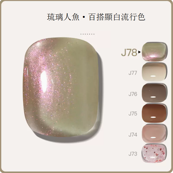 New [Bottled 5ml] Translucent Functional Nail Polish Gel [J78-Glass Mermaid]