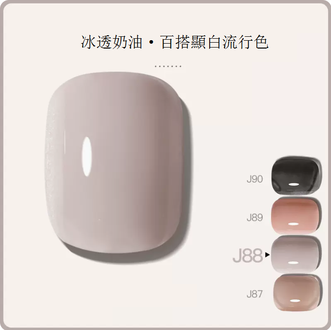 New [Bottled 5ml] Color Transparent Functional Nail Polish Gel [J88-Ice Transparent Cream]
