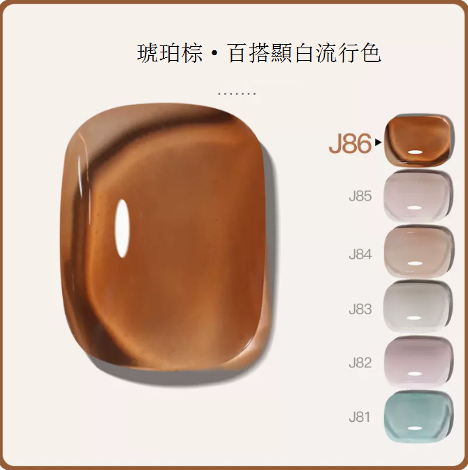 New [Bottled 5ml] Translucent Functional Nail Polish Gel [J86-Amber Brown]